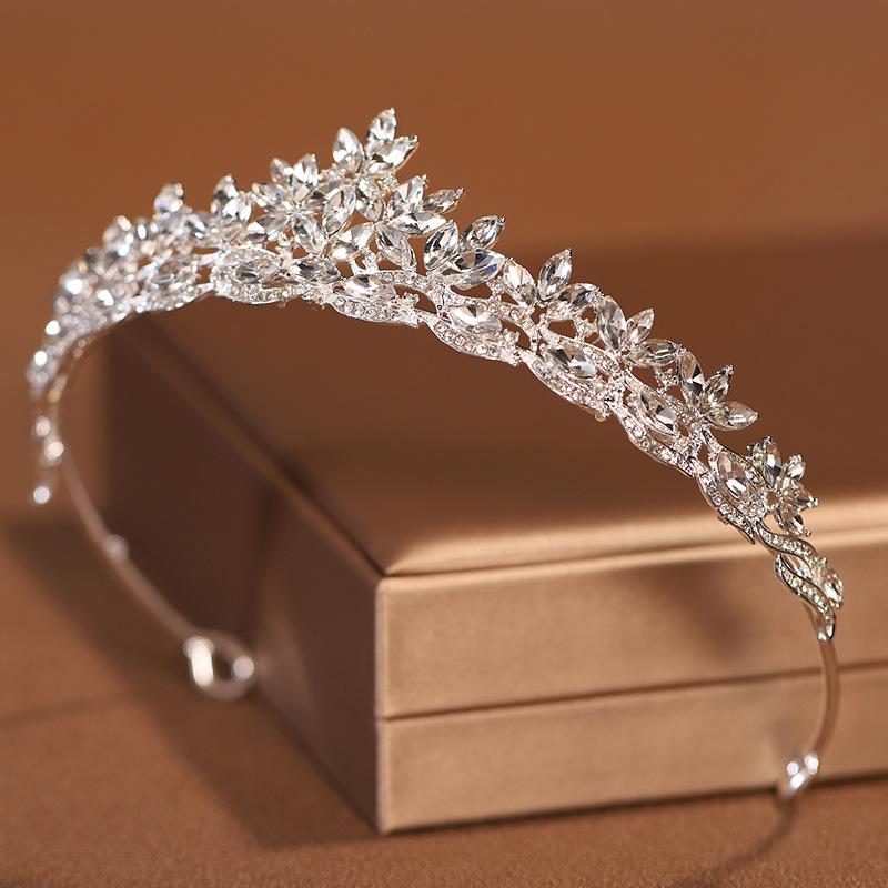 Bridal Headwear Gold/Silver-Colour Women's Fashion Wedding Crown Birthday Tiaras Crown Queen Party Headband