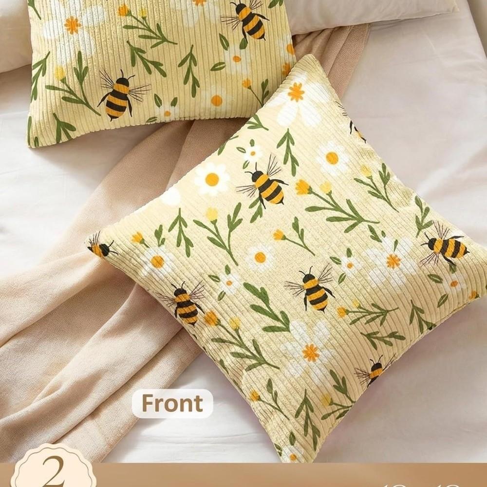 Floral Pattern Throw Pillow Cover Soft Farmhouse Pillow Cover Decorative Pillow Case Home Decor