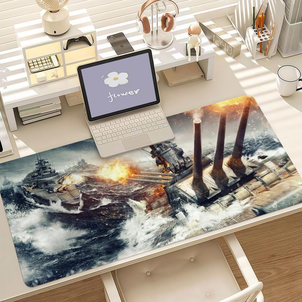 Game World Of Wwarships Mouse Pad Anti Slip Rubber Edge Locked Thickened Laptop Gaming Desk Mat