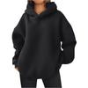 Women's Fashionable Long-sleeved Pullover And Solid-color Hooded Sweatshirt