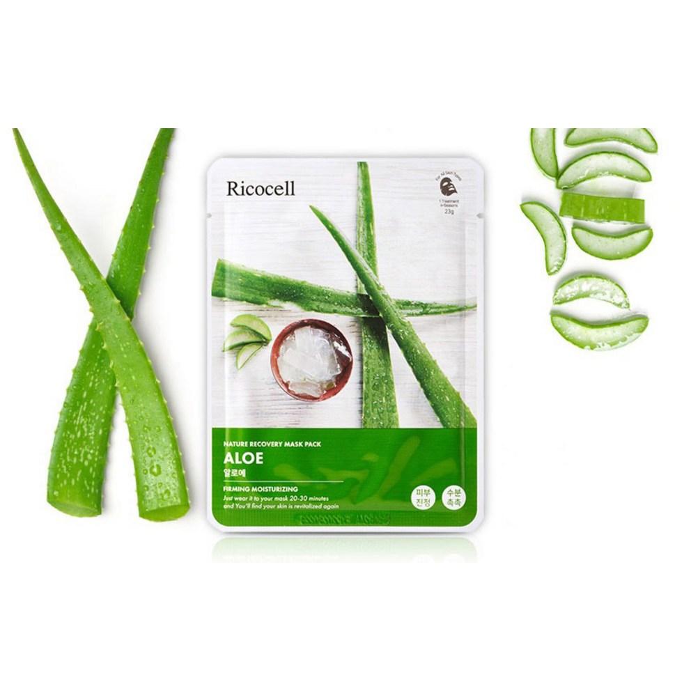 ricosel Nature Recovery Mask Pack Aloe, 30 sheets, 1 pack