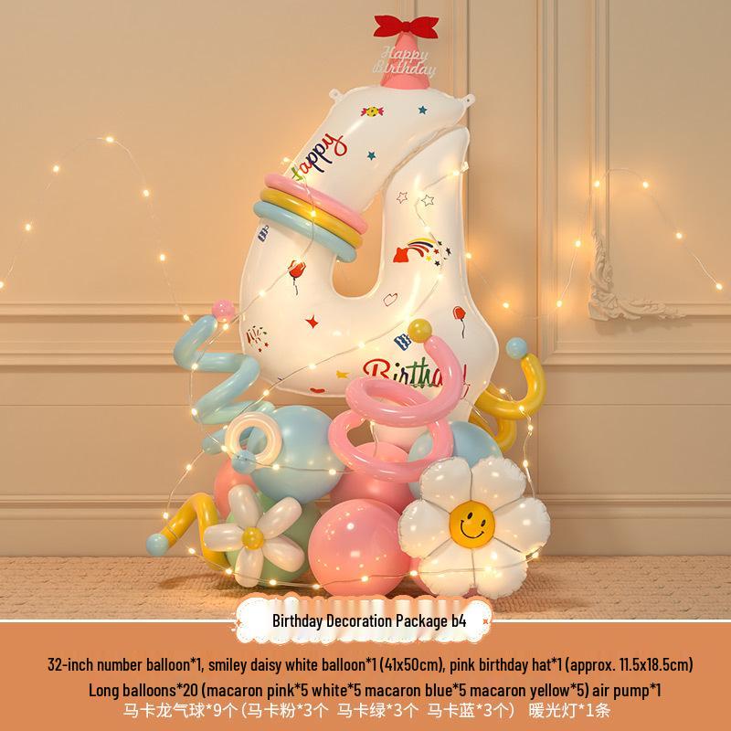 Accessori fotografici per il 3° compleanno del bambino: Palloncini e Decorazioni Numeriche