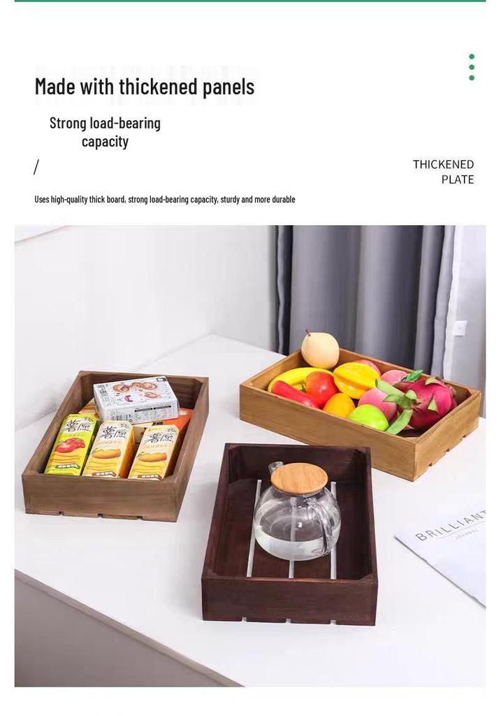 Rectangular Bamboo Bread and Pastry Display Crate