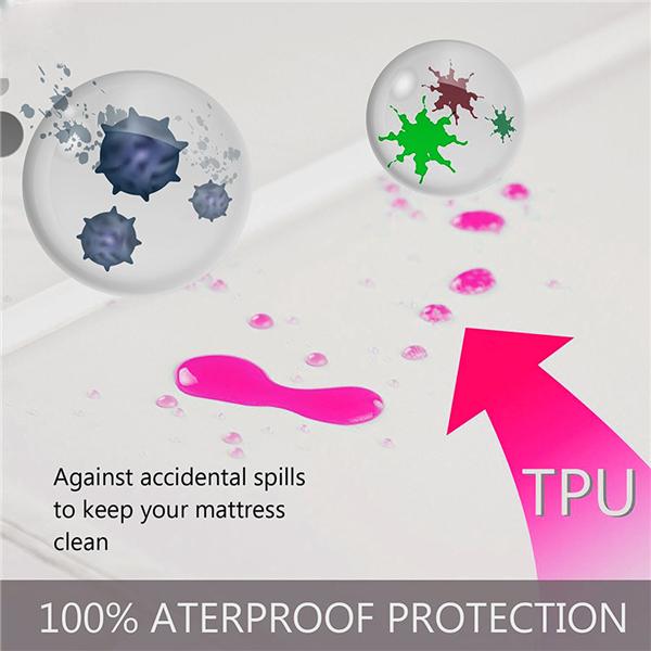 Multi Size Waterproof Mattress Cover Solid Color Bed Fitted Sheet Protector Anti Dust Against Mites and Bacteria Bed Linens with Elastic