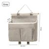Student Cotton Fabric Wall Hanging Storage Bag With Multiple Pockets For Dorm Room Organizer