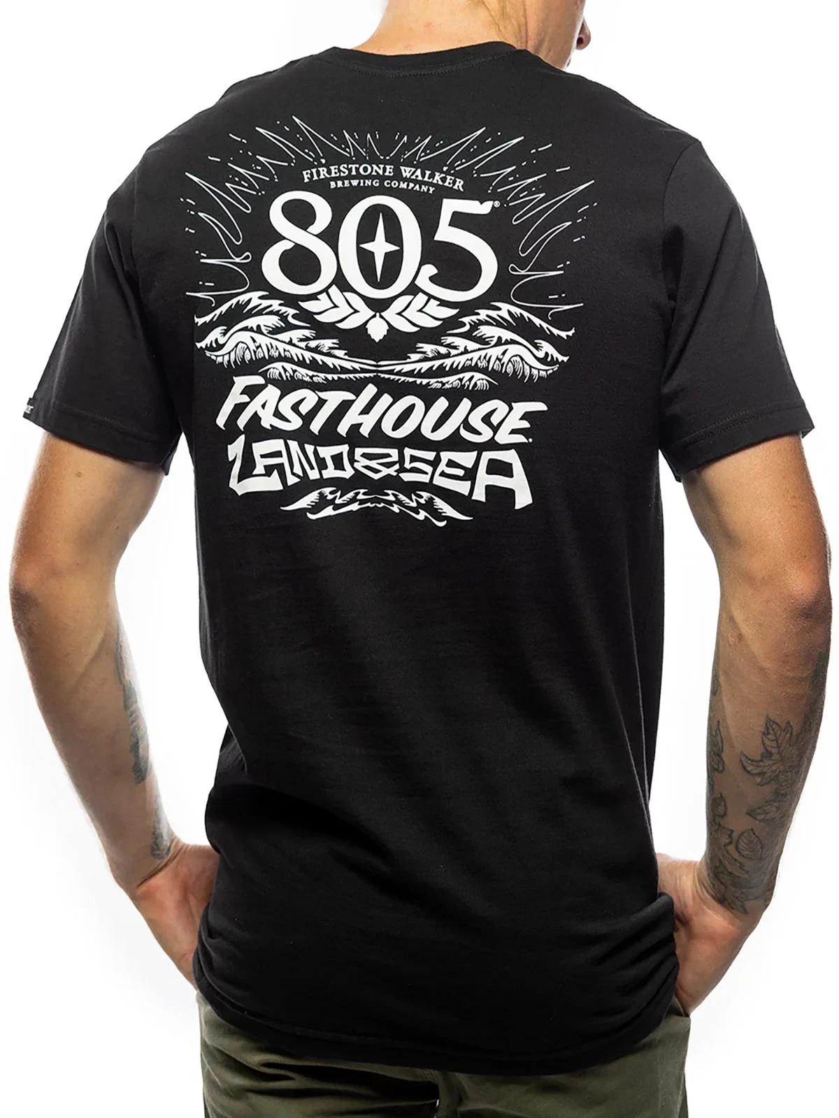 Fasthouse Men s 805 Land & Sea Short Sleeve Midweight T-shirt Motocross Logo Tee 4XL