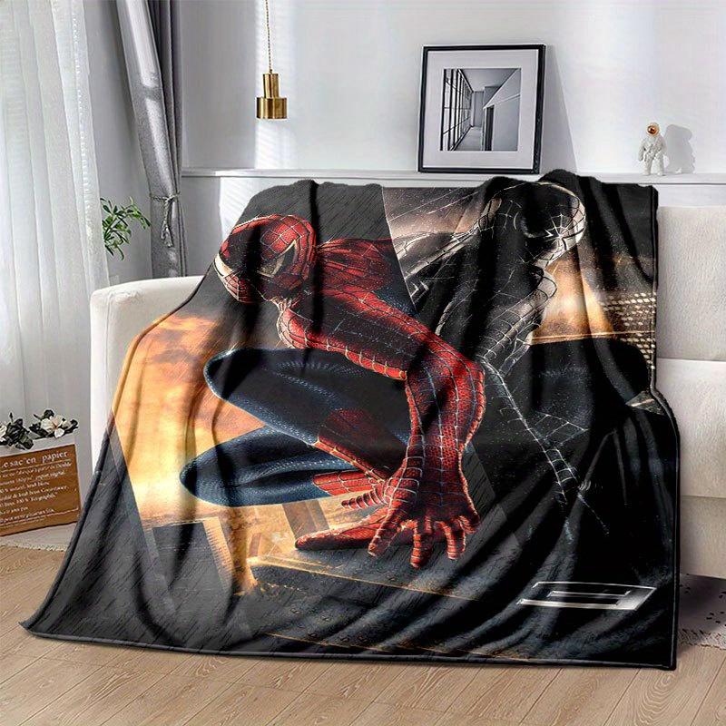 Spider-man Cute Printed Blanket Rectangular Soft Comfortable Modern Style Polyester