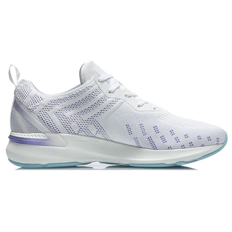 Li Ning Laning Lan Shock Absorbing Non-Slip Wear-Resistant Low-Top Running Shoes Men Sneakers White Purple ARHR131-2