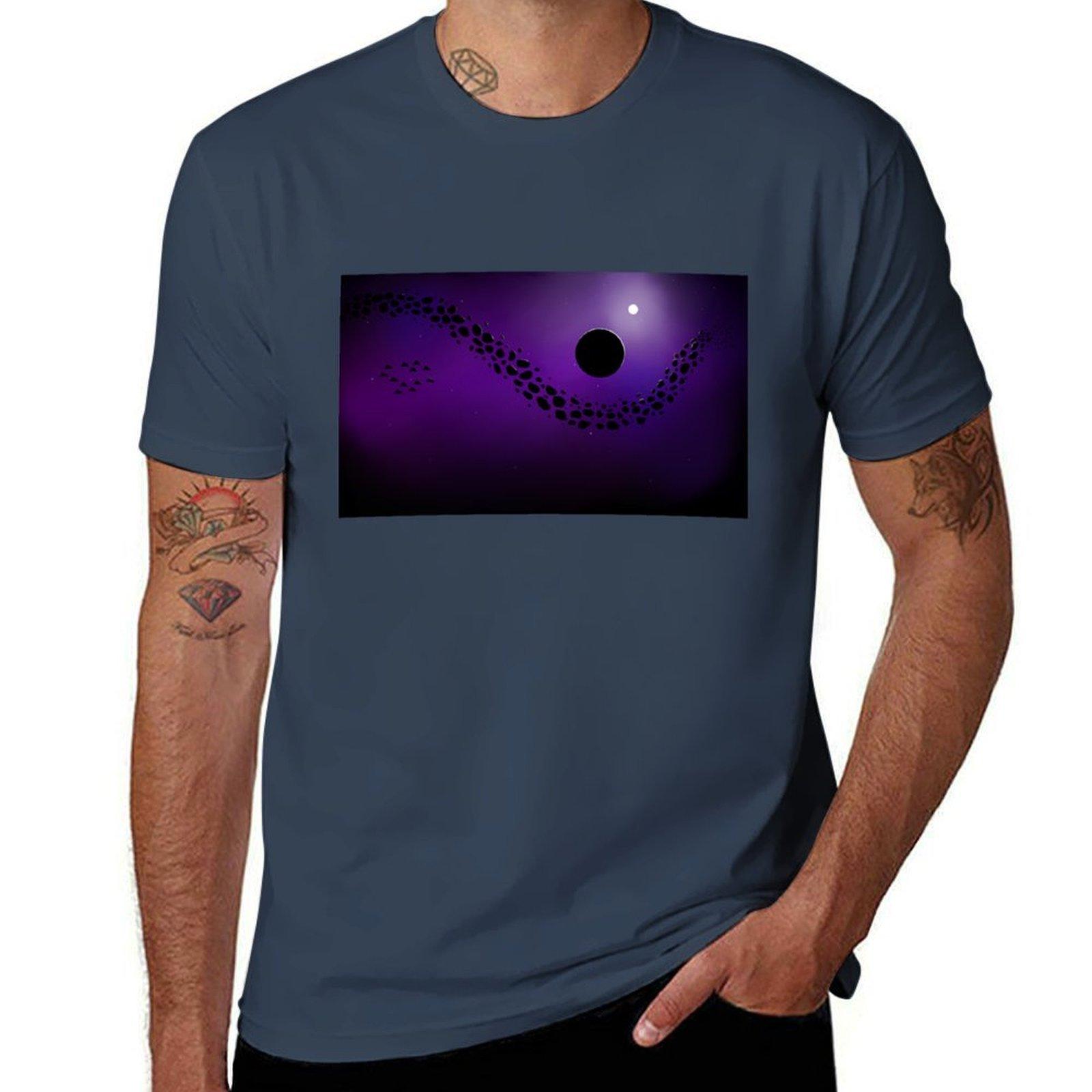 Purple space TShirt Fashion Pattern Printed Tee Shirt M