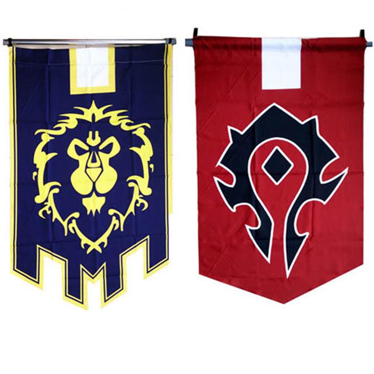 Warcraft Horde & Alliance Wall Banner Poster - Anime Merchandise Flag