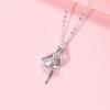 Ballet Dancer Necklace Girl High Sense Korean Version Fashion Light Luxury Niche Design Sense Versatile