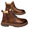 22 New Winter Velvet Warm Cotton Shoes British Style Leather Surface Casual High-top Martin Boots Snow Boots