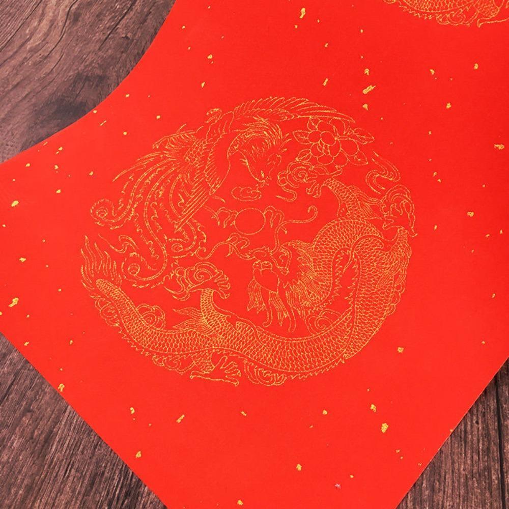 5Sets No Smudging Spring Festival Couplet Red Paper Chinese Red Rice Paper  Handwritten Couplets
