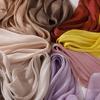 Breathable and Cool Long Scarf Malaysian Shining Imatation Silk Solid Color Scarf Veil Hijab Chiffon Shawl