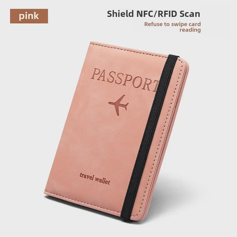 Cross-Border PU Leather RFID Travel Wallet & Passport Holder