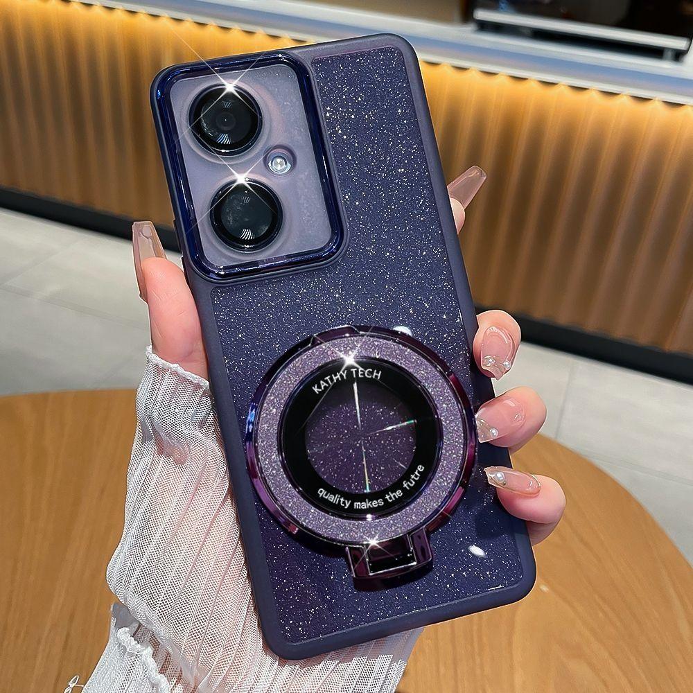 

Чехол для Motorola Moto G85 G54 G34 G24 G14 G32, мягкий, блестящий, с кольцом, магнитный, защитный чехол для задней крышки для Moto G60 G40Fusion For Moto G60 фиолетовый