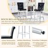 Bar Stools Set of 2, Black Crocodile Leather Look with Crystal Buttons, High-Back Kitchen Stools with Chrome Metal Legs, Kitchen Island Bar Counter