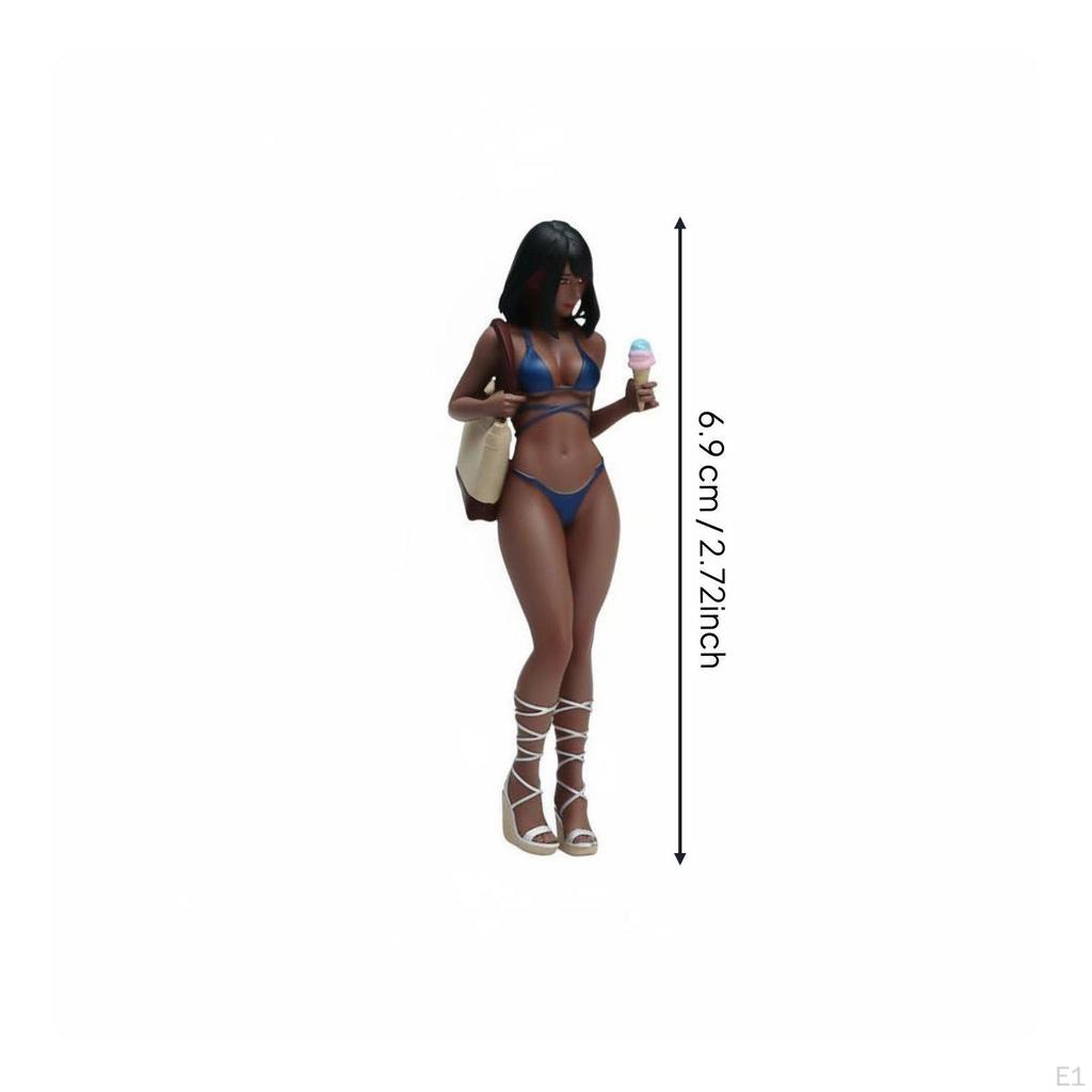 Bathing Suit Model Figure Finely Detailed Hand Painted Miniature for Hobbyists 124 Scale