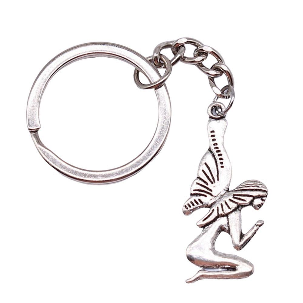 Angel Keychain Wings Charm For Students Protection Key Ring 28mm
