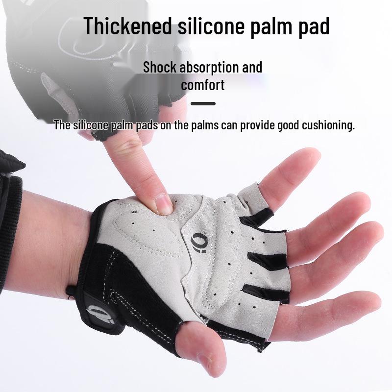Anti-Shock Half-Finger Cycling Gloves with Silicone Grip
