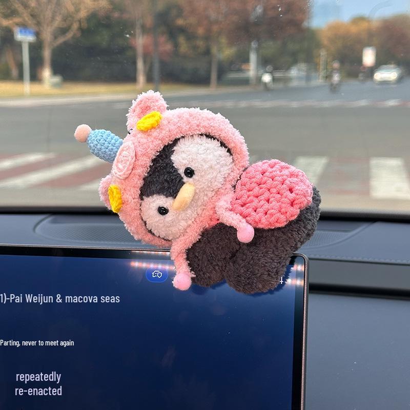 Cute Stress Relief Car & Monitor Ornaments - Console Screen & Figurine Decor