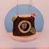 Yousheng Hamster Nest Lovely Appearance Stump Design Flannel Comfortable Squirrel Bed Hammock for Small Animals