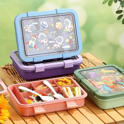 Boîte à bento 1500 ml Cartoon Pour Étudiants Bureau Rectangulaire Hermétique Boîte à déjeuner Récipient alimentaire pour enfants Micro-ondes Vaisselle