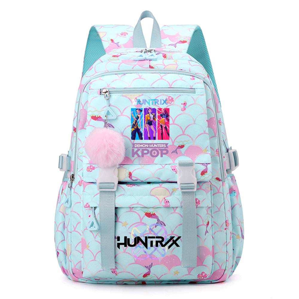 Anime K-Pop Demon Hunters Printed Backpack Large Capacity Bookbag Student Boy Girl Schoolbag Outdoor Large Capacity Waterproof Sport Laptop Travel Bag