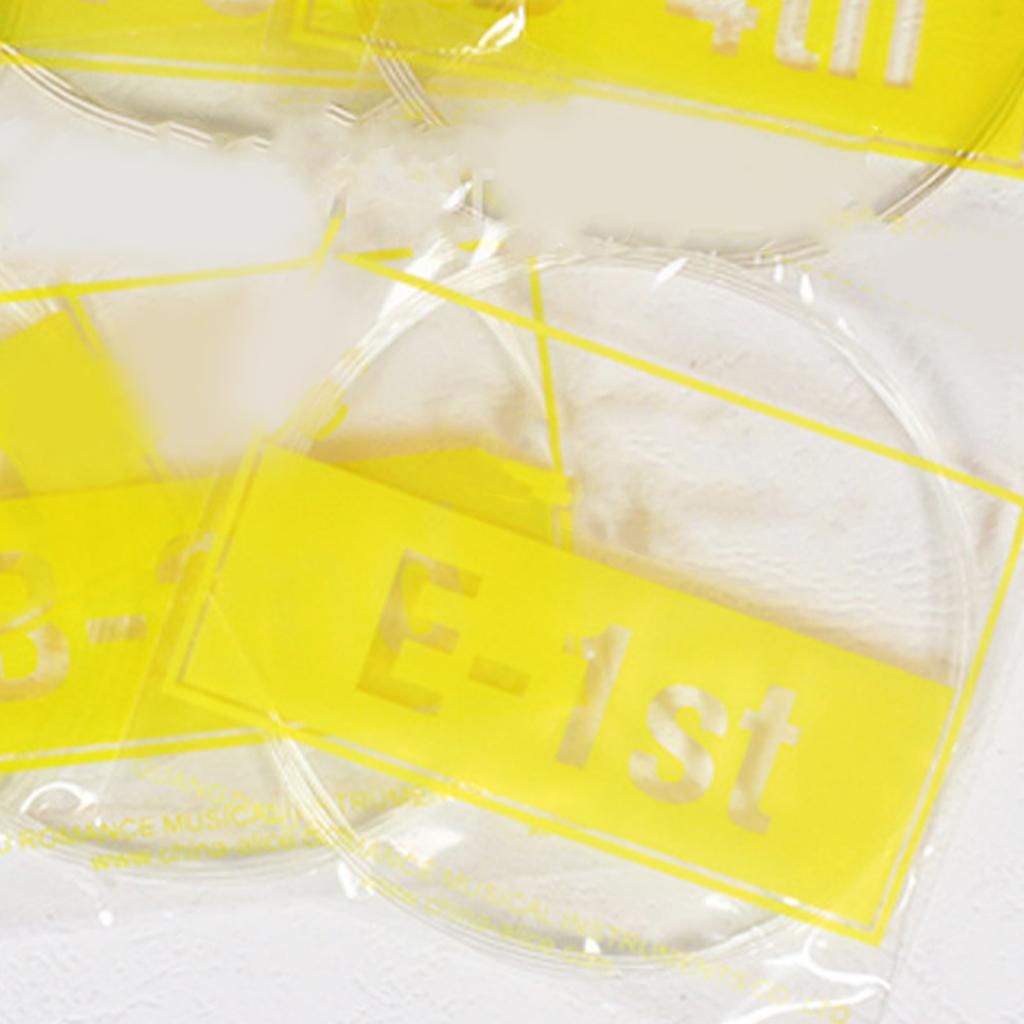 6Pcs Guitar Strings Nylon Clear Finish Delicate Professional Classic Guitar Strings Replacement