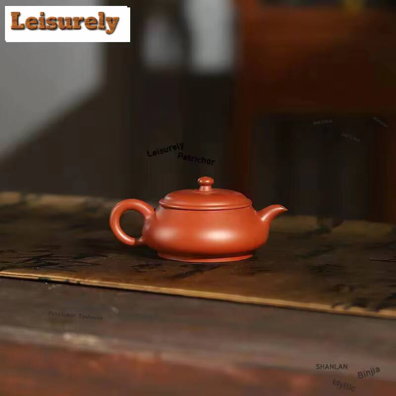 181Ml Classic Yixing Purple Clay Teapots Handmade Open Oven Pot Raw Ore Zhu Mud Tea Soaking Kettle With Filter Zisha Set For