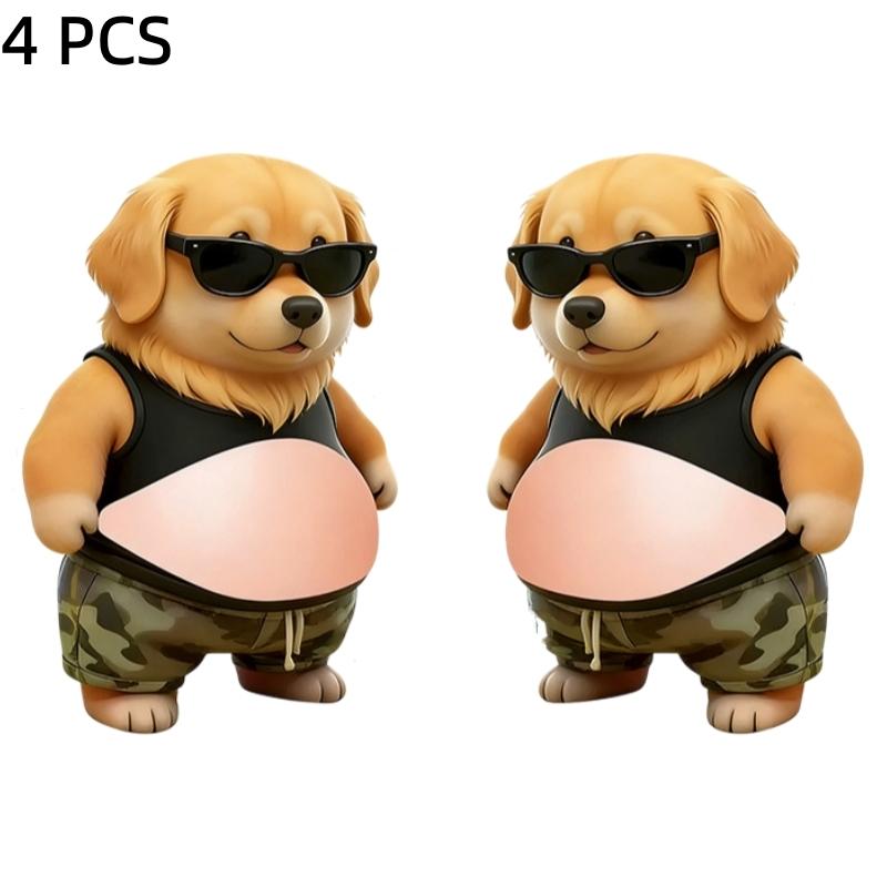 Cute Puppy 3D Belly Puffy Stickers DIY Soft Belly Squeezable Kitty Stickers Phone Case Decoration Children's Toy Birthday Gift