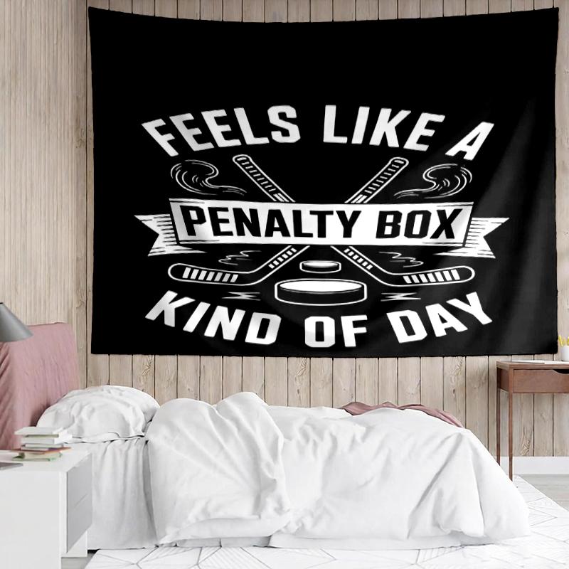 ice-hockey Print Tapestry, Backdrop, Easy Setup, Ideal for Bedroom, Office & Living Room, with Aesthetic Wall Hanging Decor.