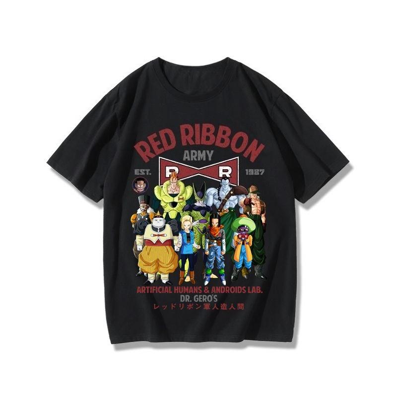 Męski T-shirt z krótkim rękawem Dragon Ball Joint 2025 Modna Marka Japońska Animacja Odzież Perferyjna Uczeń Top z Krótkim Rękawem