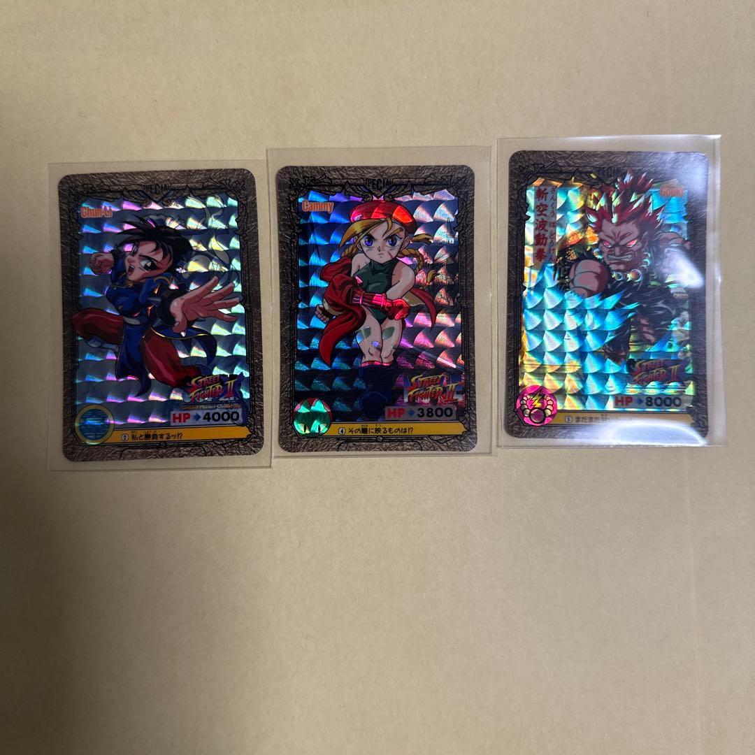 Used Street Fighter Carddass Card Set of 3