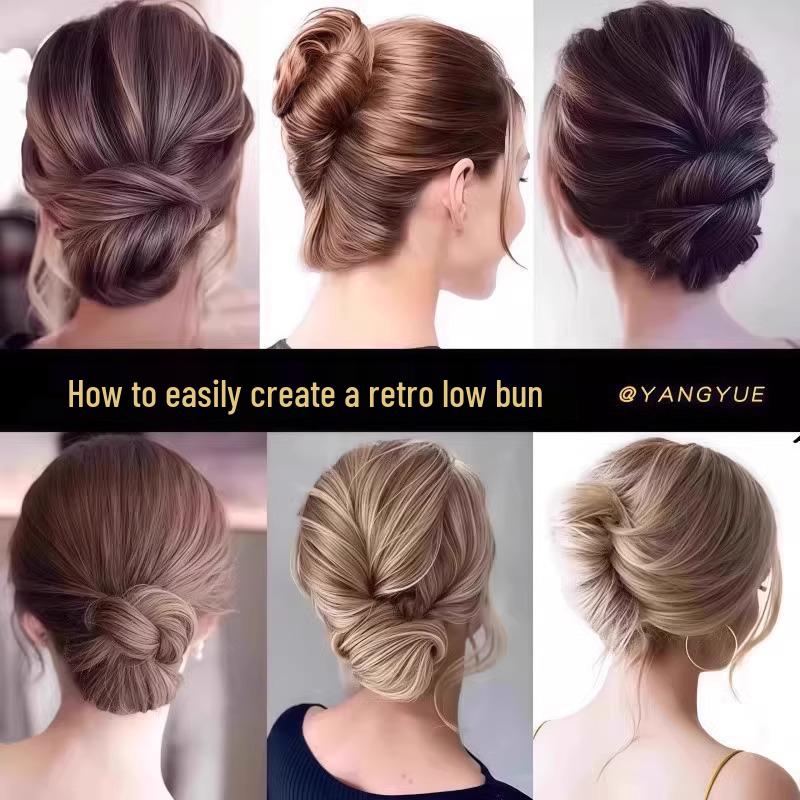 Elegant Women's U-Shaped Hairpin Comb for Lazy Updo Bun