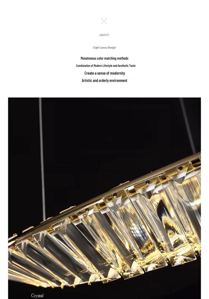 High-End Crystal Pendant Light for Living Room, Loft, Villa, Hotel, and Bedroom