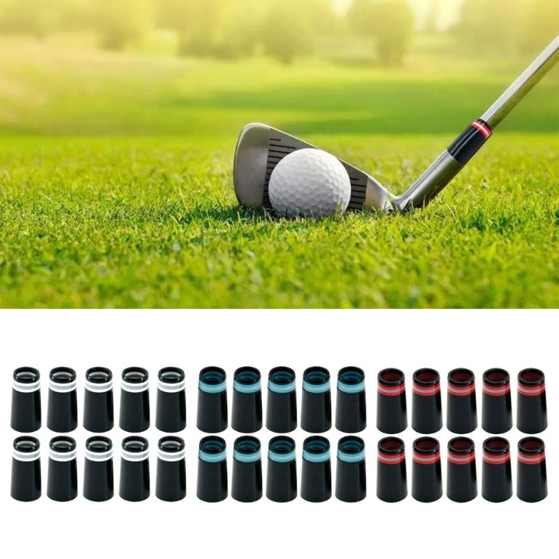 10Pcs Collared Rubber Ferrules for Golfs Iron with Rings, Golfs Iron Ferrules, Golfs Tapered Ferrule for Parallel Shaft