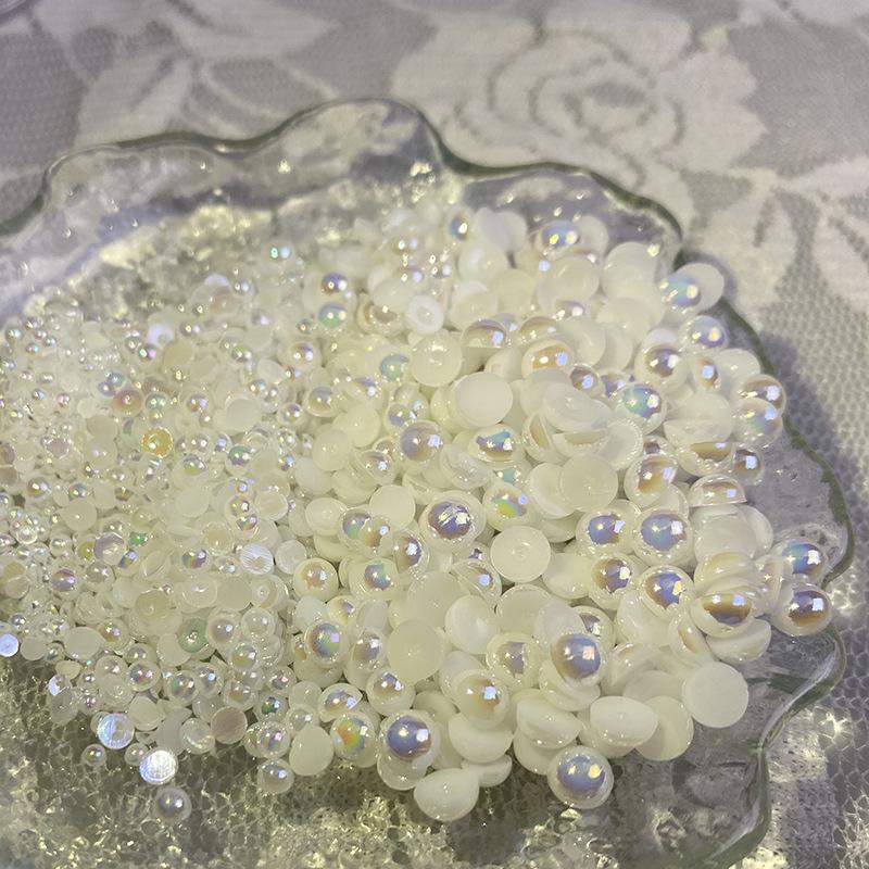 

Покрытые AB-цветом высокоглянцевые патчи для нейл-арта смешанного размера - Носимые DIY жемчужные аксессуары