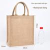 Custom DIY Hand-Painted Jute Burlap Tote Bag by MUJI