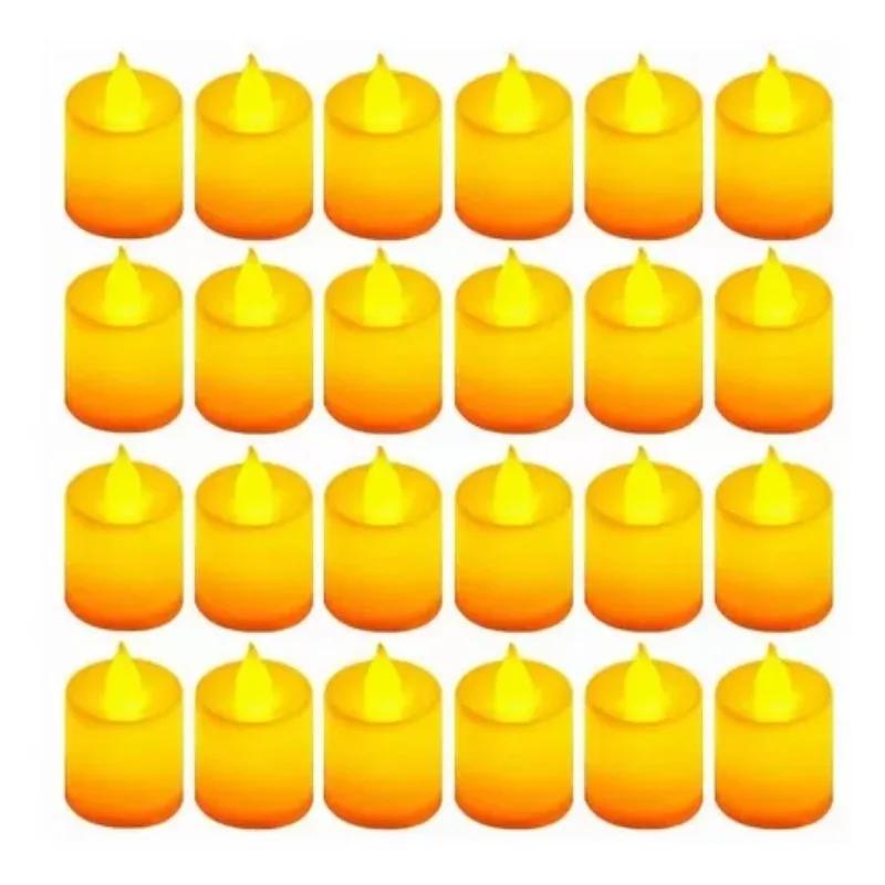 24Pcs LED Candles Flameless Candle Battery Operated LED Candles Tea Light Valentine's Day Halloween Birthday Surprise Decoration