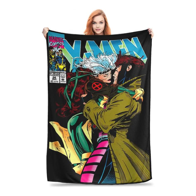 Manta De X-men Con Estampado De Gambit & Rogue, Hermosa Pare S