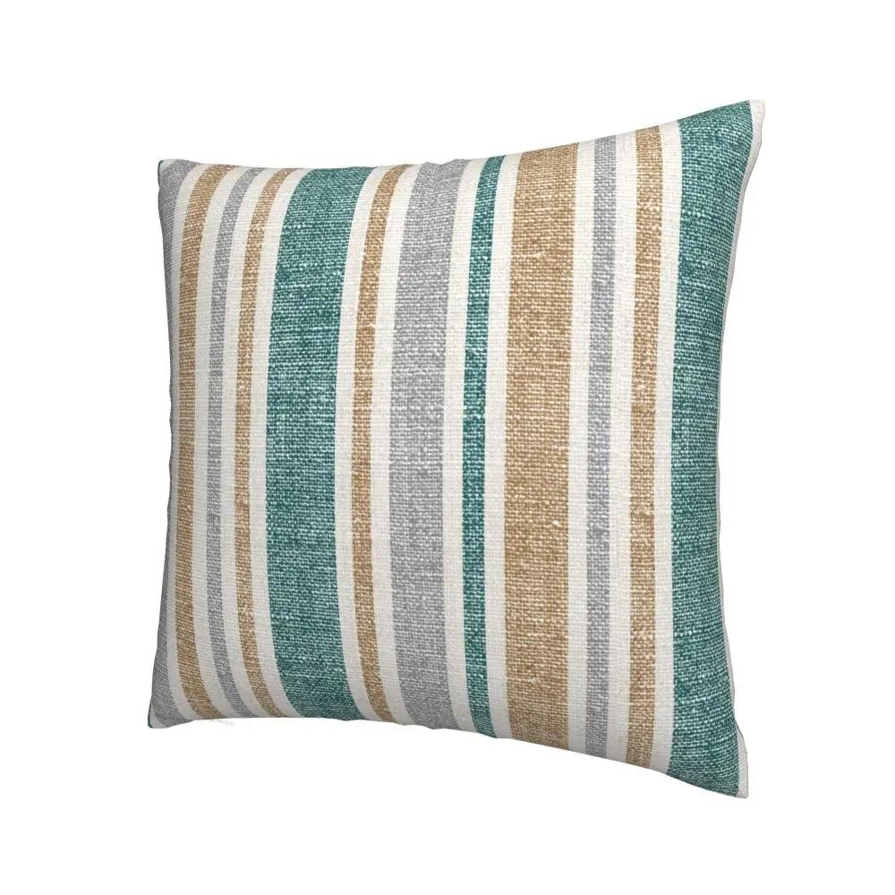 Poszewka na poduszkę w paski Dwustronny nadruk Poszewka na poduszkę Prezent Paski Poszewka na poduszkę Pokrowiec Salon Zamek błyskawiczny X