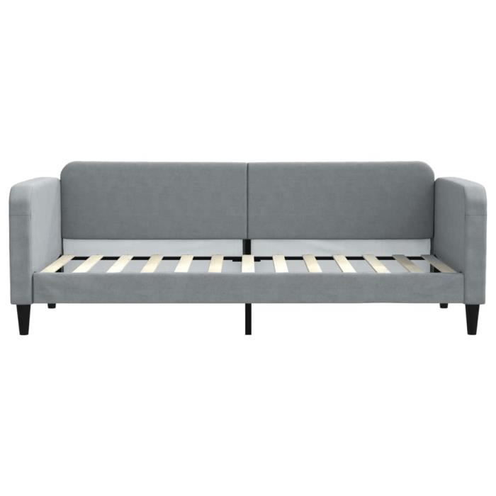 VidaXL Lit de repos gris clair 80x200 cm tissu 354028