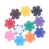10 Pcs Abs Plastic Poker Chips Casino Texas Hold'Em Poker Metal Coins 11.5G Chips Poker Game Chip Set Accessories