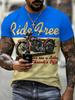 Summer 3D Printed Large-sized Men's T-shirt with Motorcycle Rider Pattern Quick-drying and Breathable Suitable for Daily Wear