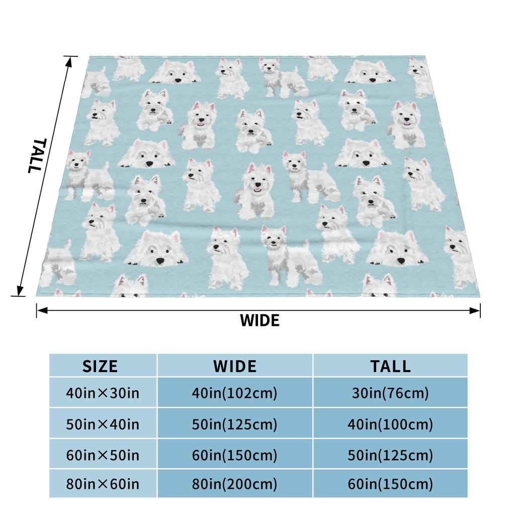 The Scottish Terrier Fleece Throw Blanket Scottie Dog Tartan Skye Blanket for Bedding Car Super Soft Bedroom Quilt