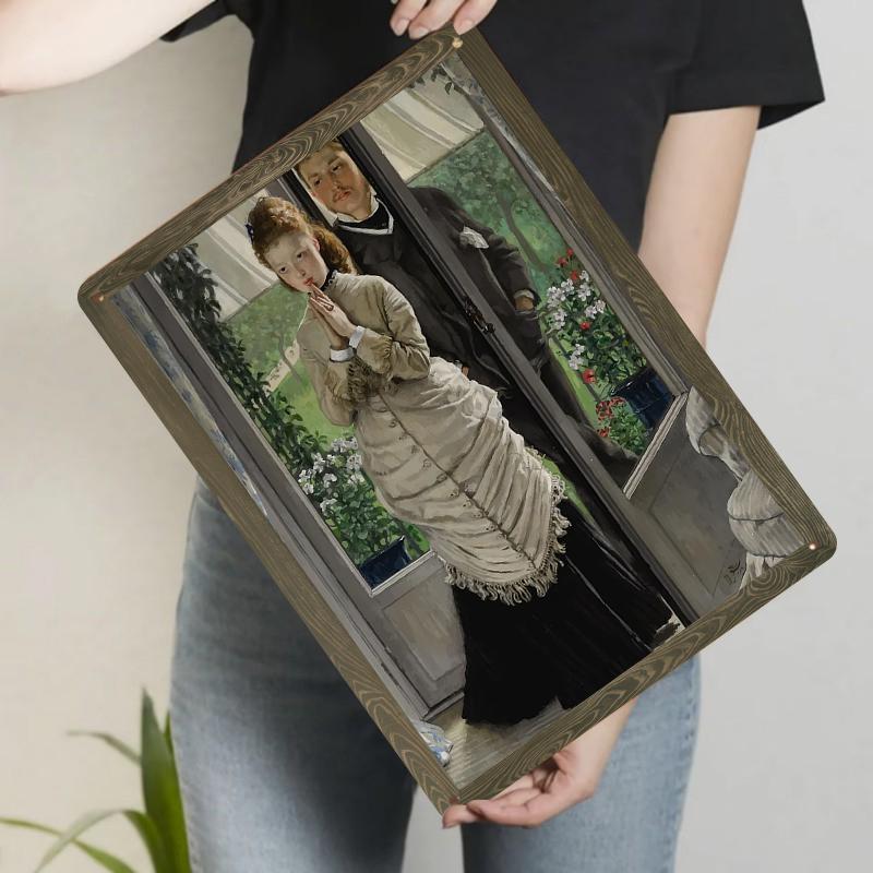 

Custom Vintage Character Metal Wall Art European Living Room Decorative Painting 20x30cm（7.8x11.8inch）