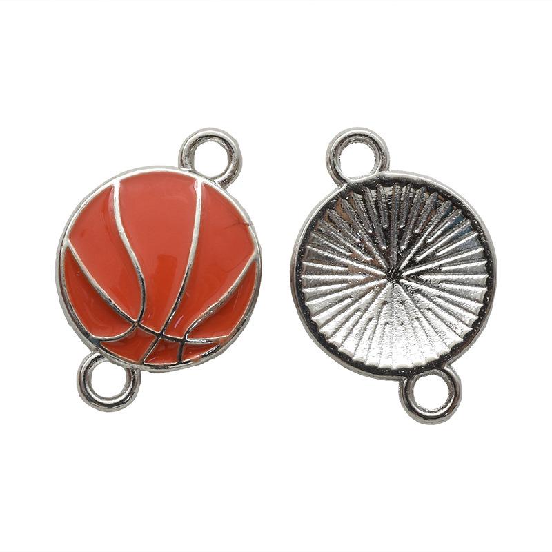 Retro Double Dangle Sports Balls Pendant Alloy Jewelry Accessory