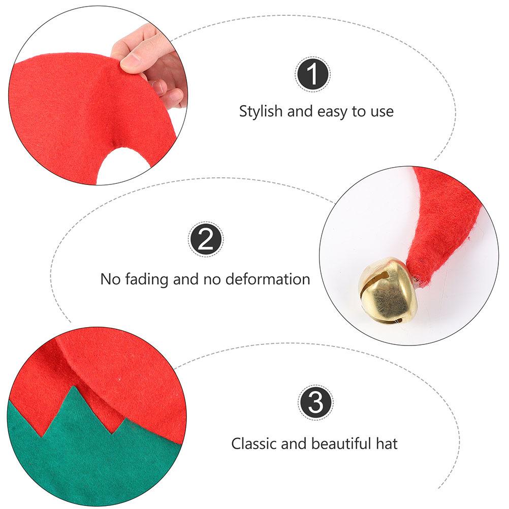

2Pcs Gold Thread Elf Hats Christmas Party Hat for Kids Costume Props Holiday Gathering Decoration Accessories Christmas Hat other