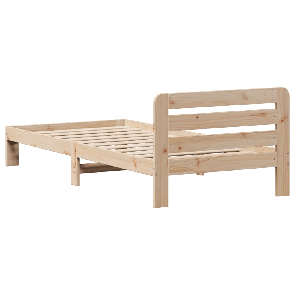 Solid Wood Bed without Mattress 90x200 cm Pine Wood